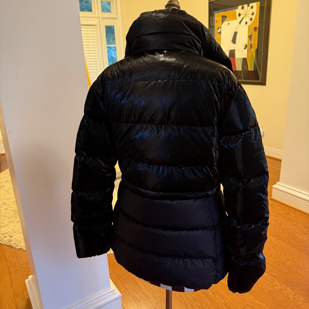 Athleta X Allyson Felix Womens Black Down LEGEND DOWNTOWN METALLIC JACKET Medium - Picture 4 of 15